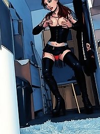 Sandra Devil in komiks style a real goddess of smut